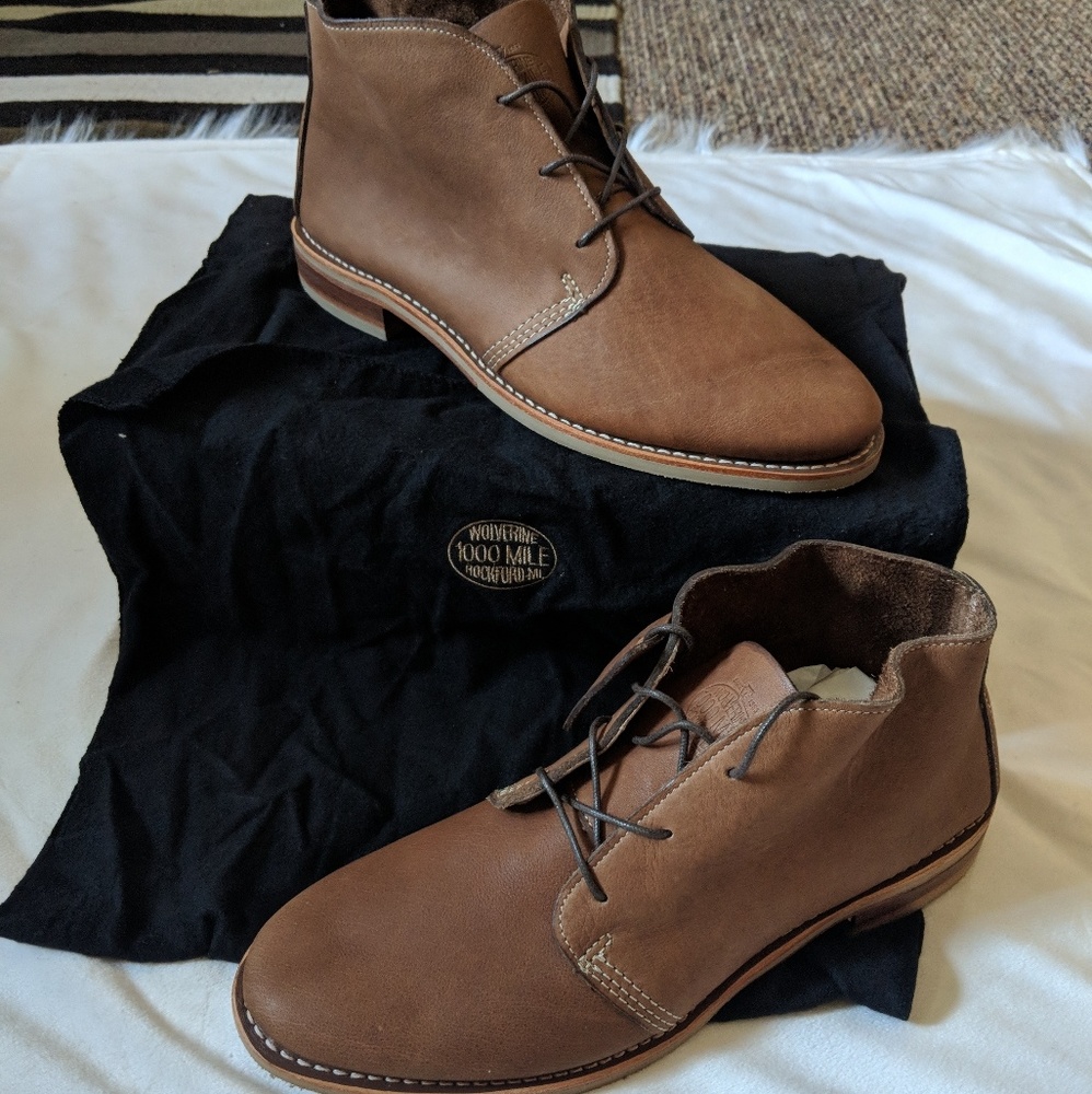 NWOT 1000 Mile Eldon Wolverine Desert Chukka with original box.